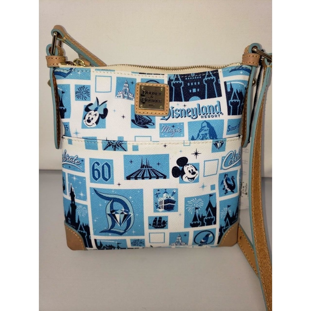 New Disney Dooney & Bourke DISNEYLAND 60TH ANNIVERSARY CROSSBODY DIAMOND RARE